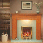 Living Flame Gas Fire with Wood Surround