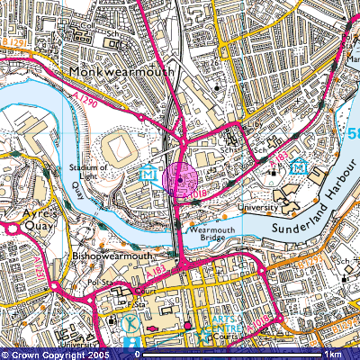 Ordnance Survey Map of Lowes Showroom Location